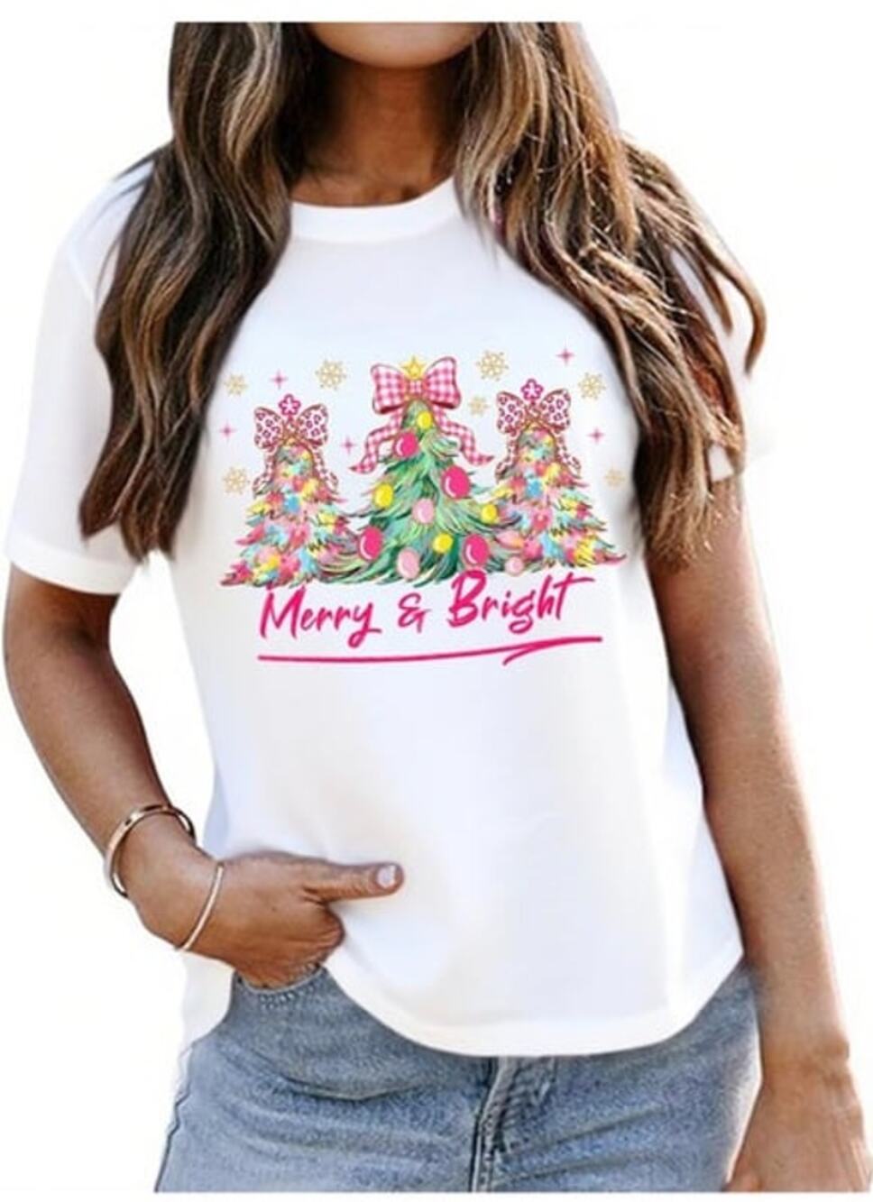NWT Women's Merry and Bright T-Shirt Sz M
